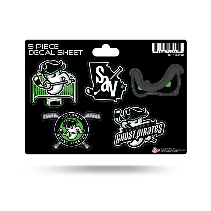 Savannah Ghost pirates 5-Sticker Sheet