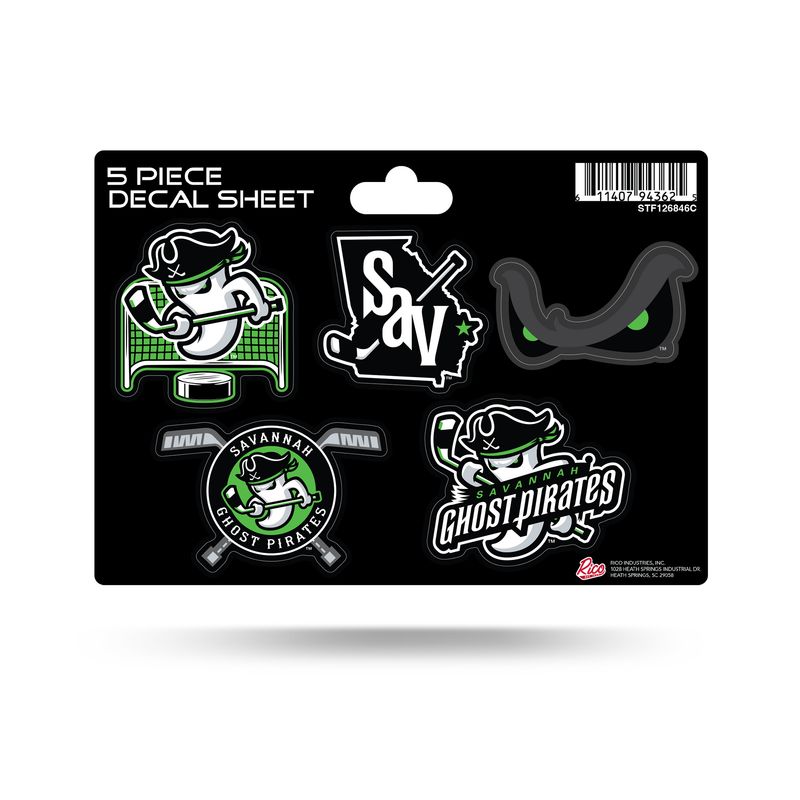 Savannah Ghost pirates 5-Sticker Sheet