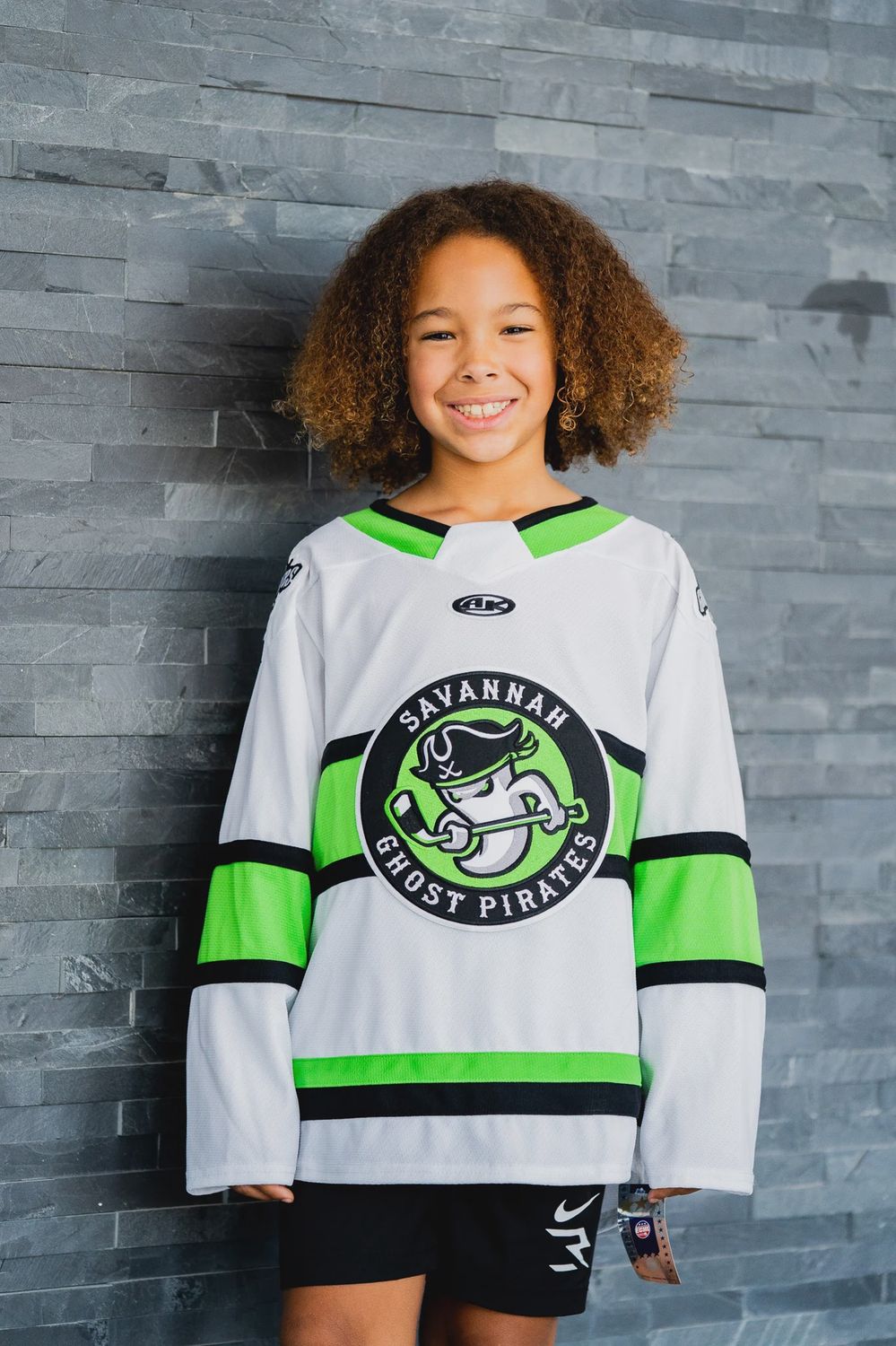 Savannah Ghost Pirates Official Youth White Replica Jersey