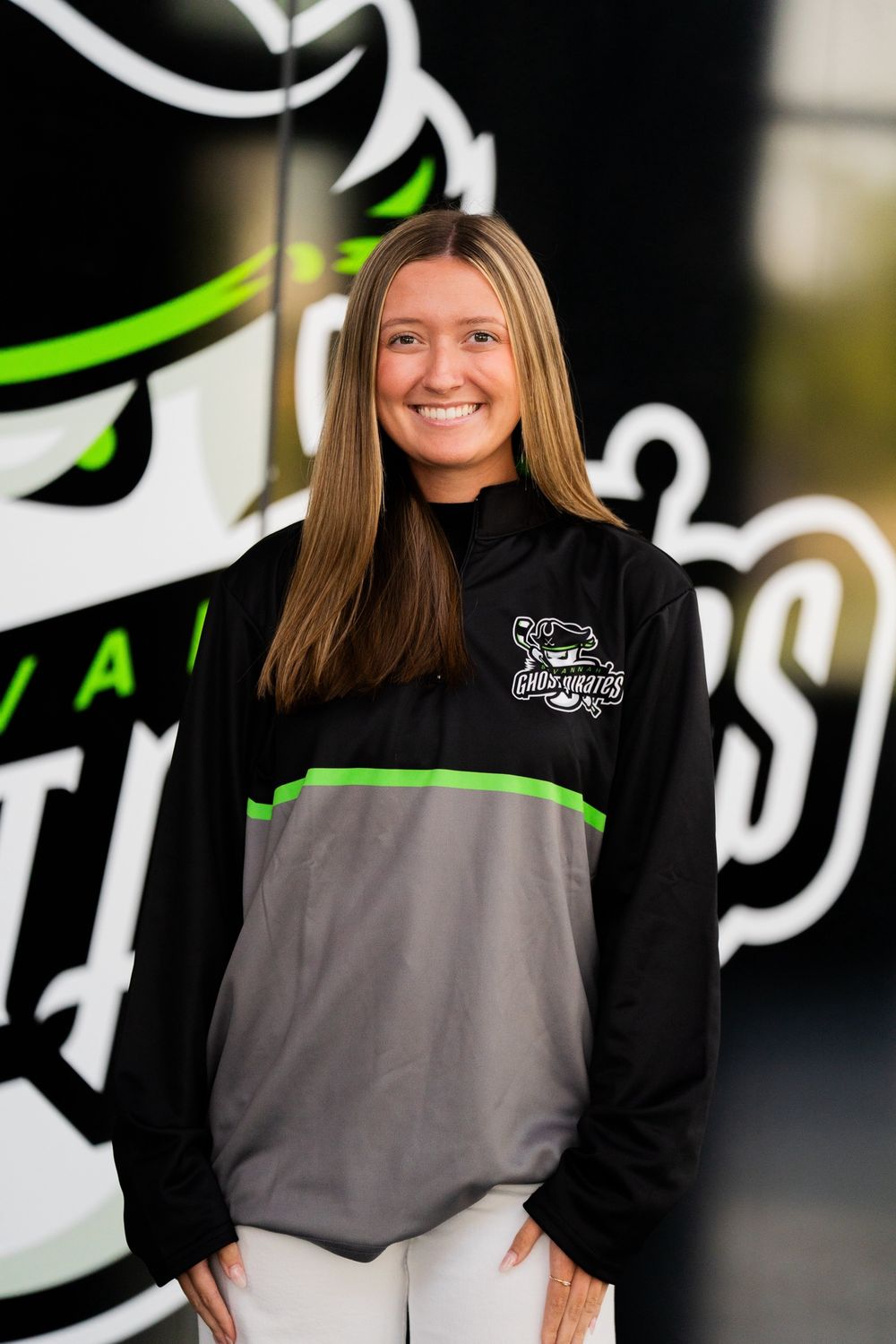 Savannah Ghost Pirates Athletic Knit Green/Black Quarter-Zip