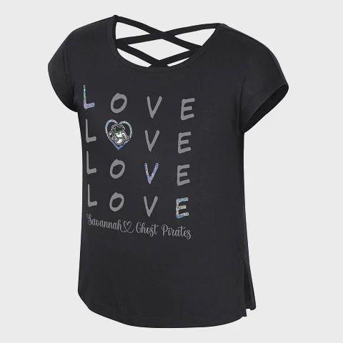 Savannah Ghost Pirates Colosseum Girls Ember Cross Back Tee
