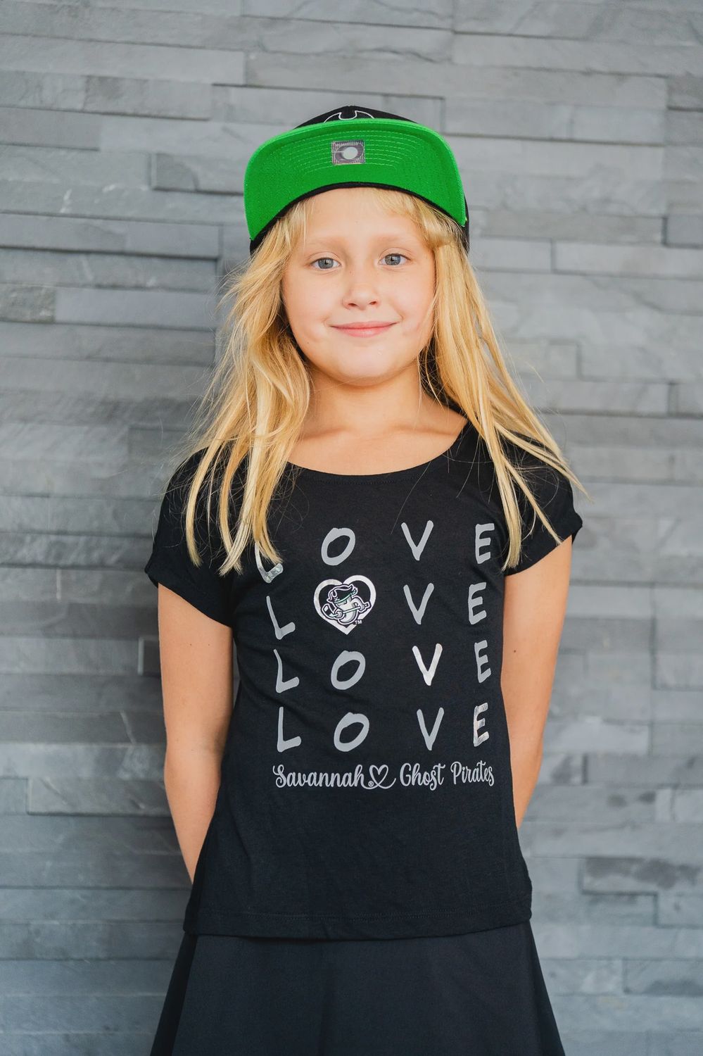 Savannah Ghost Pirates Colosseum Girls Ember Cross Back Tee