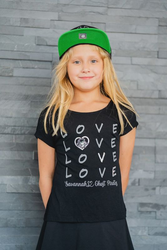 Savannah Ghost Pirates Colosseum Girls Ember Cross Back Tee