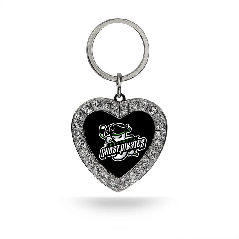 Savannah Ghost Pirates Metal Heart Keychain