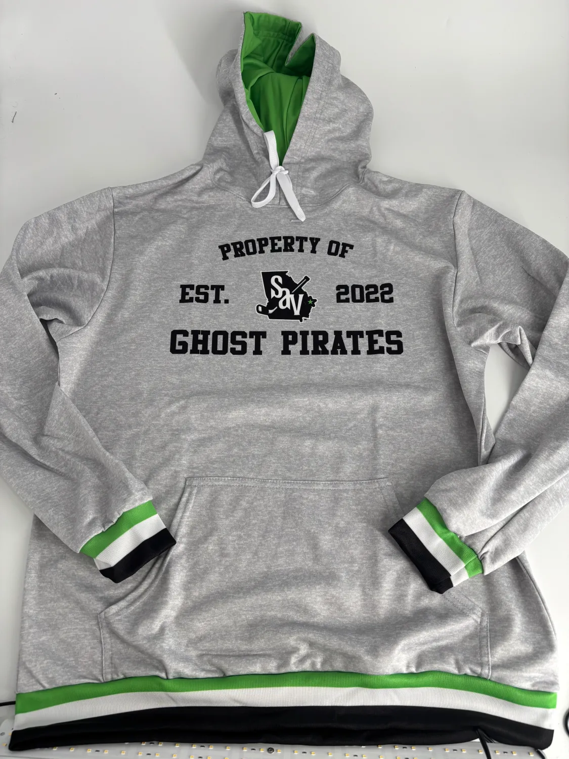 Savannah Ghost Pirates AK Gray Sublimated Hoodie