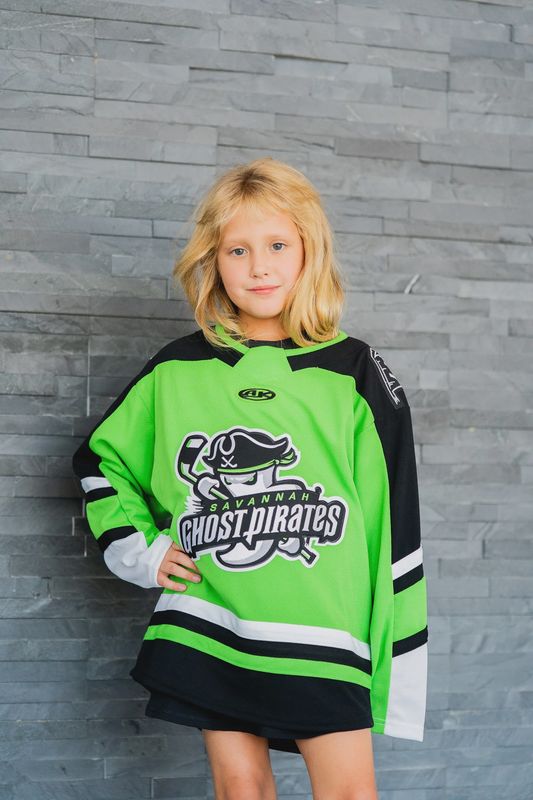 Savannah Ghost Pirates Official Youth Green Replica Jersey