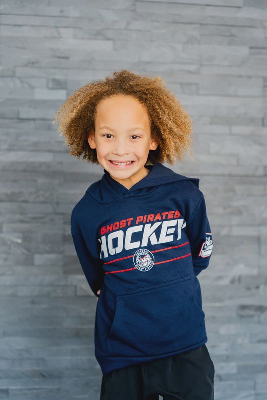 Savannah Ghost Pirates Youth Navy Military Duo Logo Hoodie