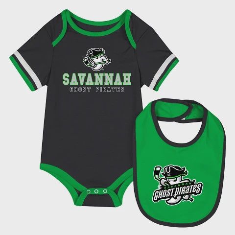 Savannah Ghost Pirates Colosseum Infant Onesie &amp; Bib Set