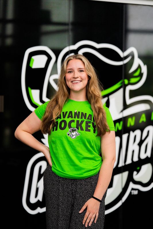 Savannah Ghost Pirates Ladies Fine Jersey Graphic Tee in Apple