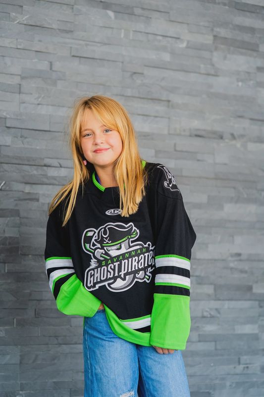 Savannah Ghost Pirates Official Youth Black Replica Jersey