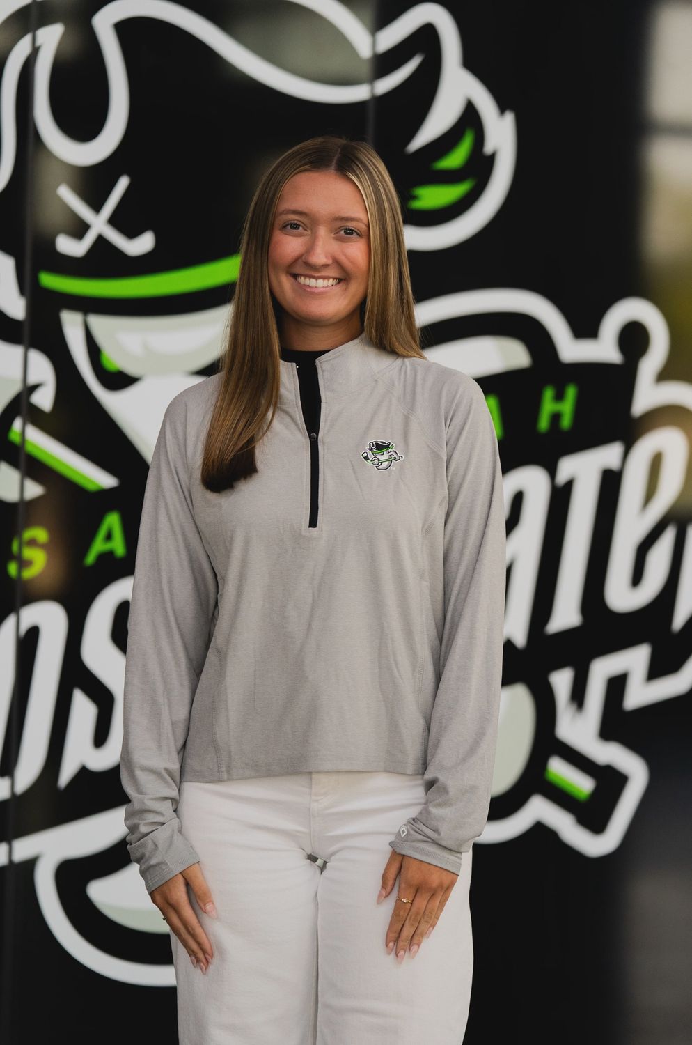 Savannah Ghost Pirates Colosseum Sisterhood 1/4 Zip Windshirt Ash Gray
