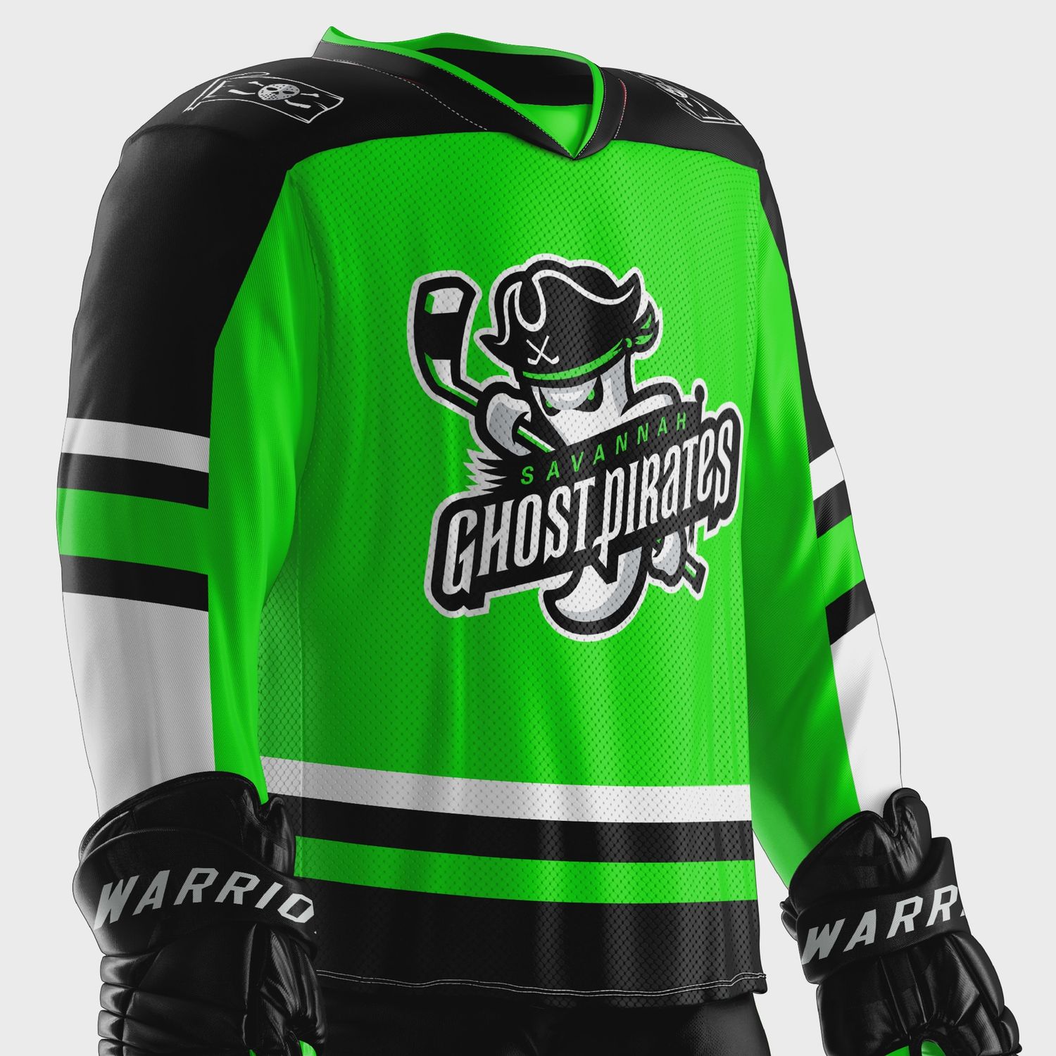 Savannah Ghost Pirates Official Green Replica Jersey