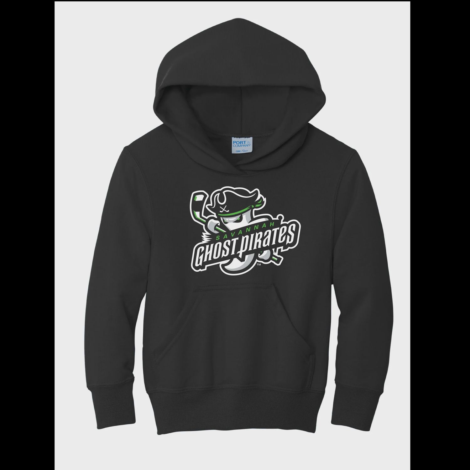Savannah Ghost Pirates Youth Black Primary Hoodie