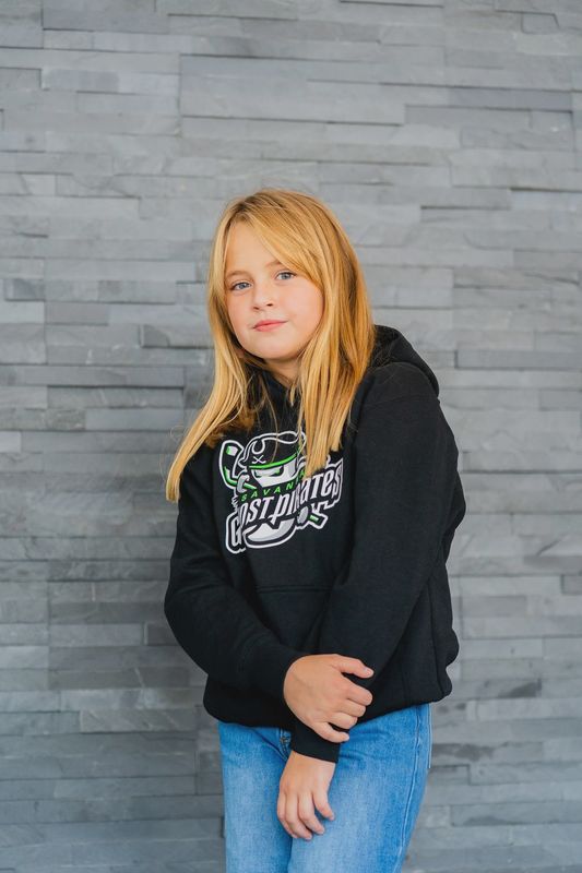 Savannah Ghost Pirates Youth Black Primary Hoodie