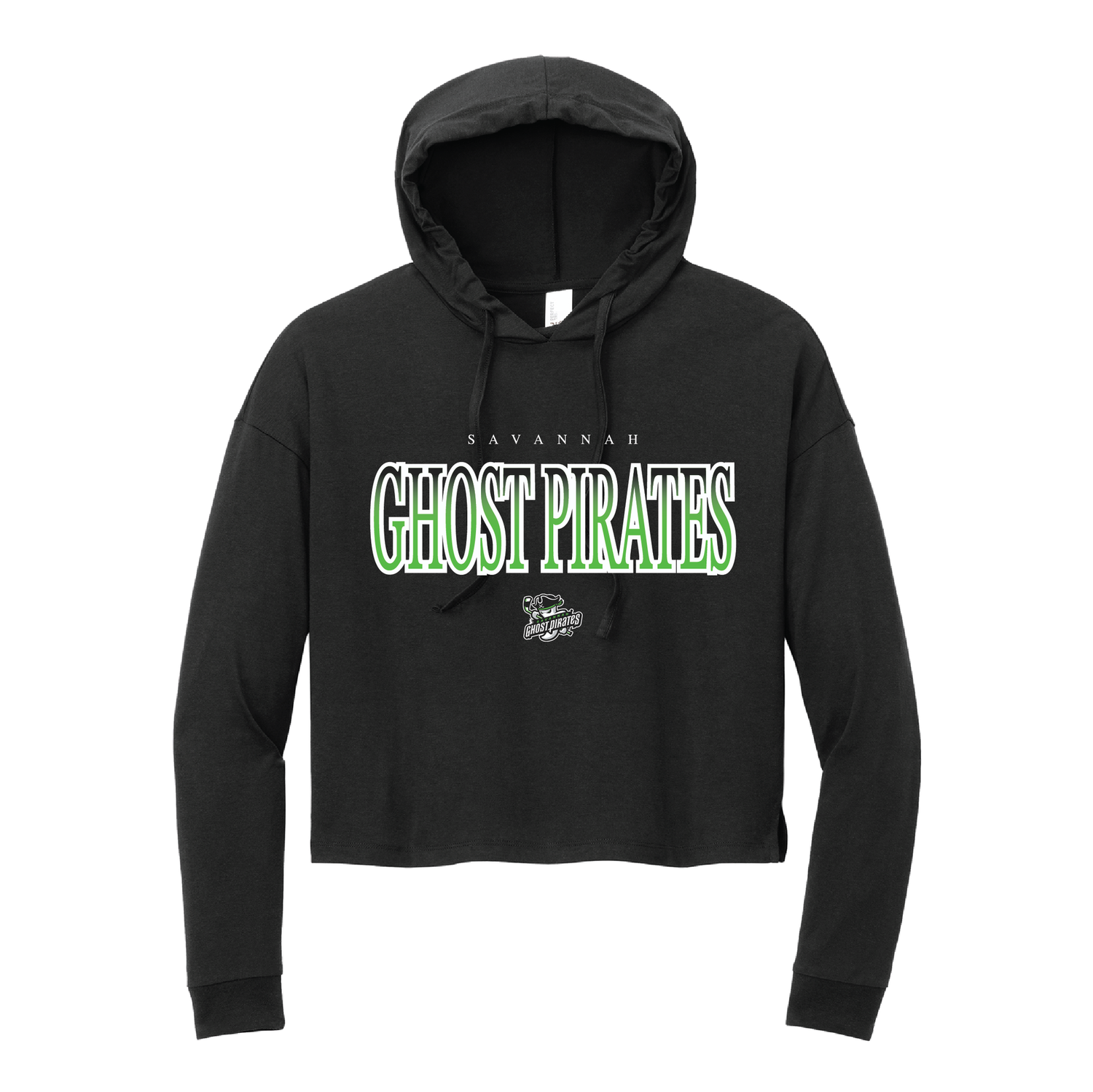 Ghost Pirates Women's Black Perfect Tri Midi Hoodie