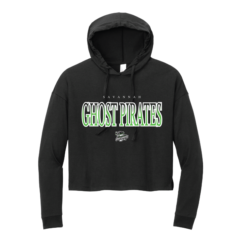 Ghost Pirates Women's Black Perfect Tri Midi Hoodie