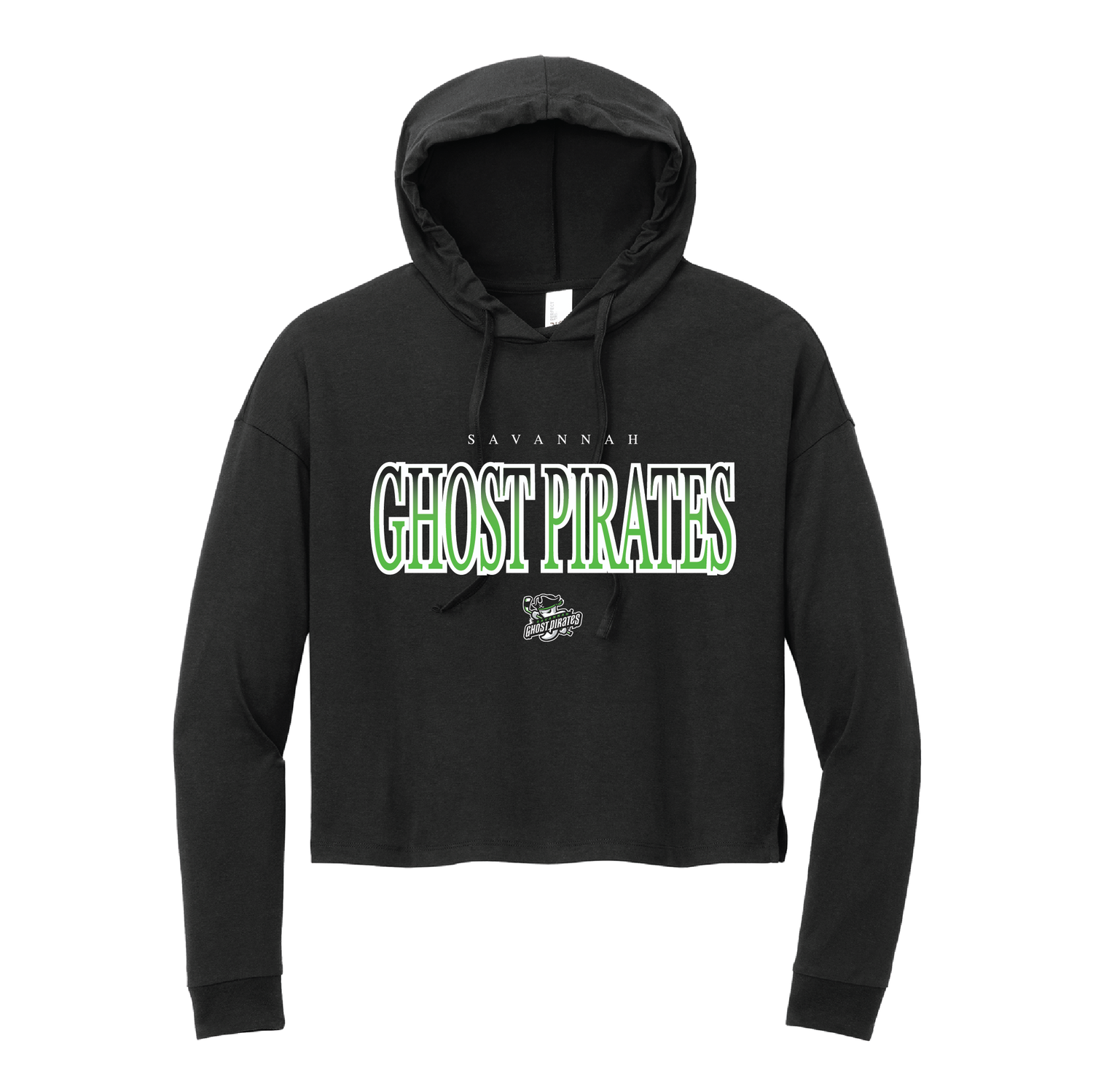 Ghost Pirates Women's Black Perfect Tri Midi Hoodie