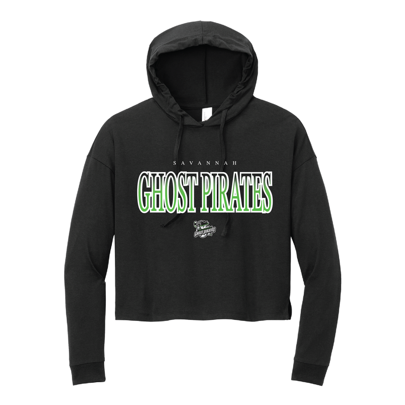 Ghost Pirates Women's Black Perfect Tri Midi Hoodie