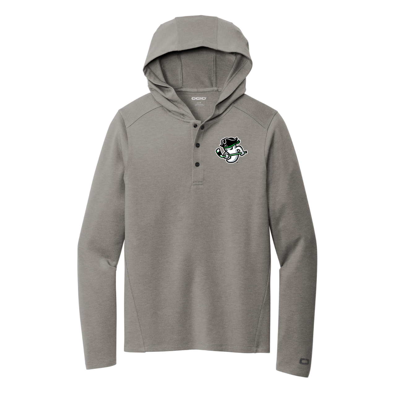 Ghost Pirates Grey OGIO Flex Hooded Henley