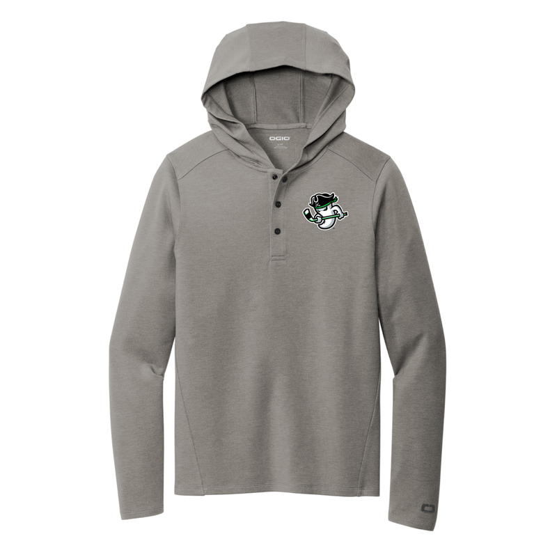 Ghost Pirates Grey OGIO Flex Hooded Henley
