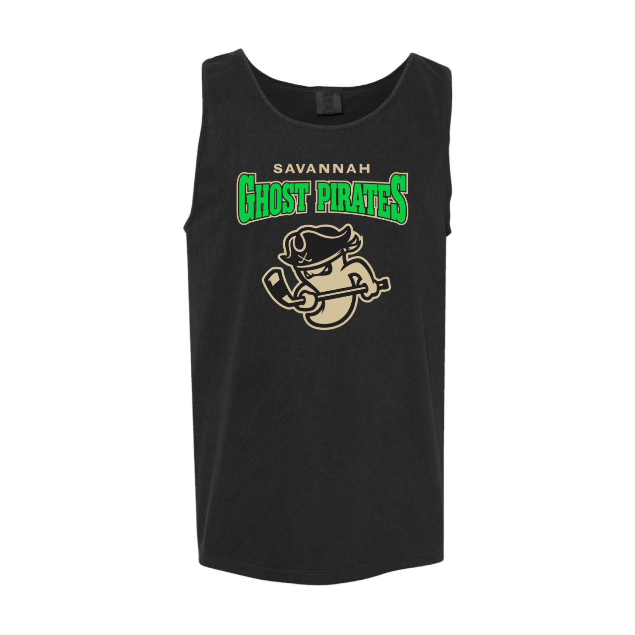 Ghost Pirates Black Comfort Colors Heavyweight Tank Top