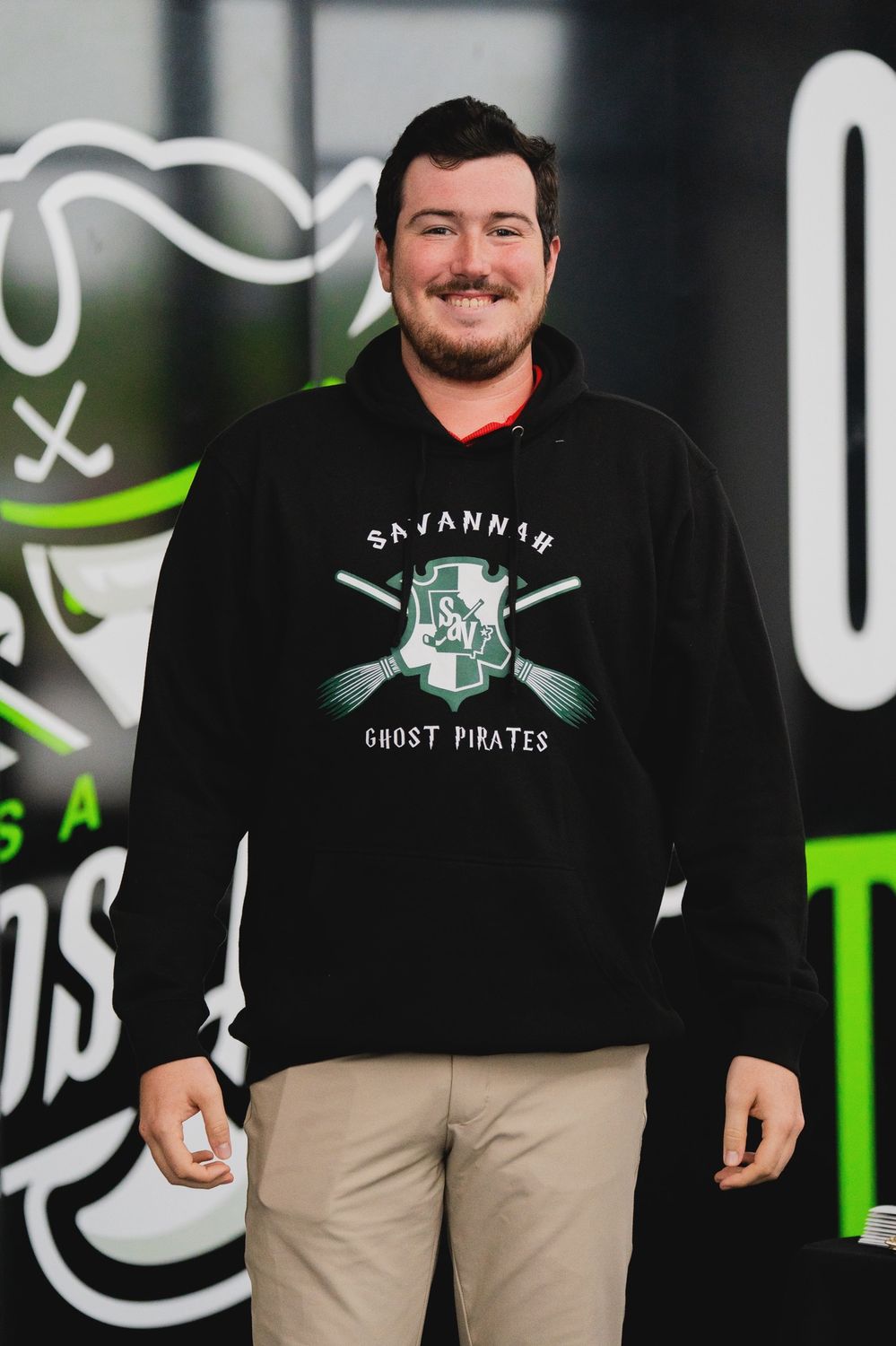 Savannah Ghost Pirates Wizard Broom Black Hooded Sweatshirt