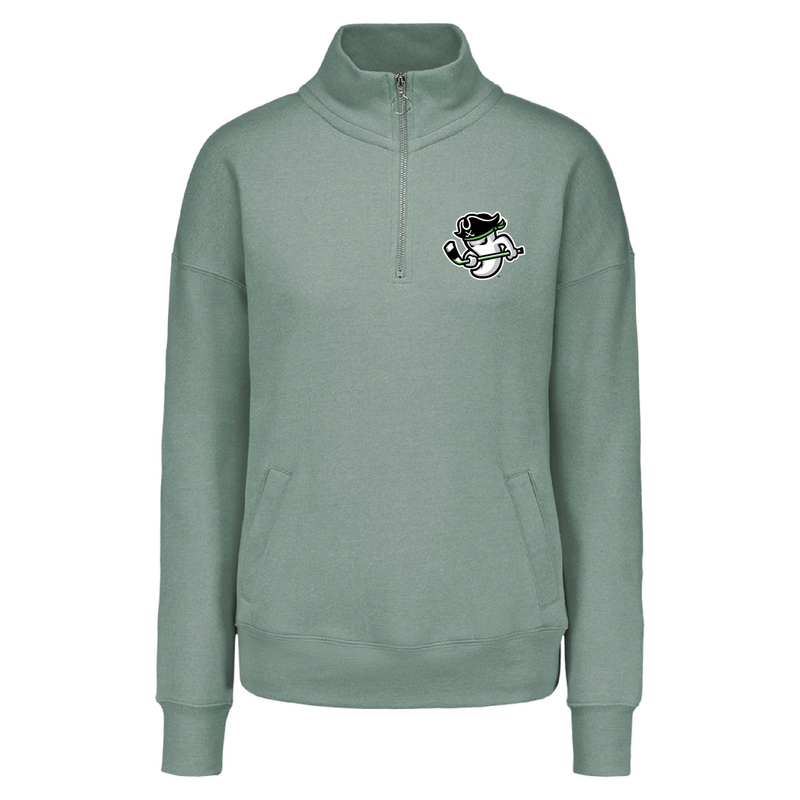 Ghost Pirates Women's Green Cloud Fleece 1/4 Zip