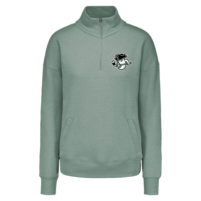 Ghost Pirates Women's Green Cloud Fleece 1/4 Zip
