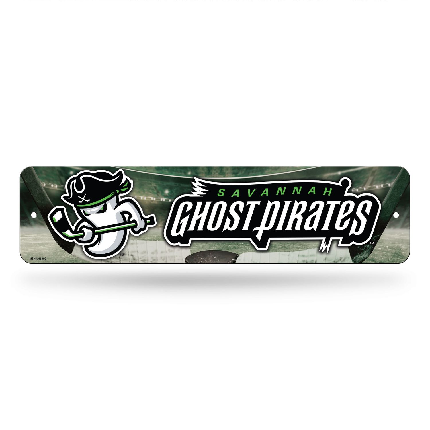 Savannah Ghost Pirates Metal Street Sign