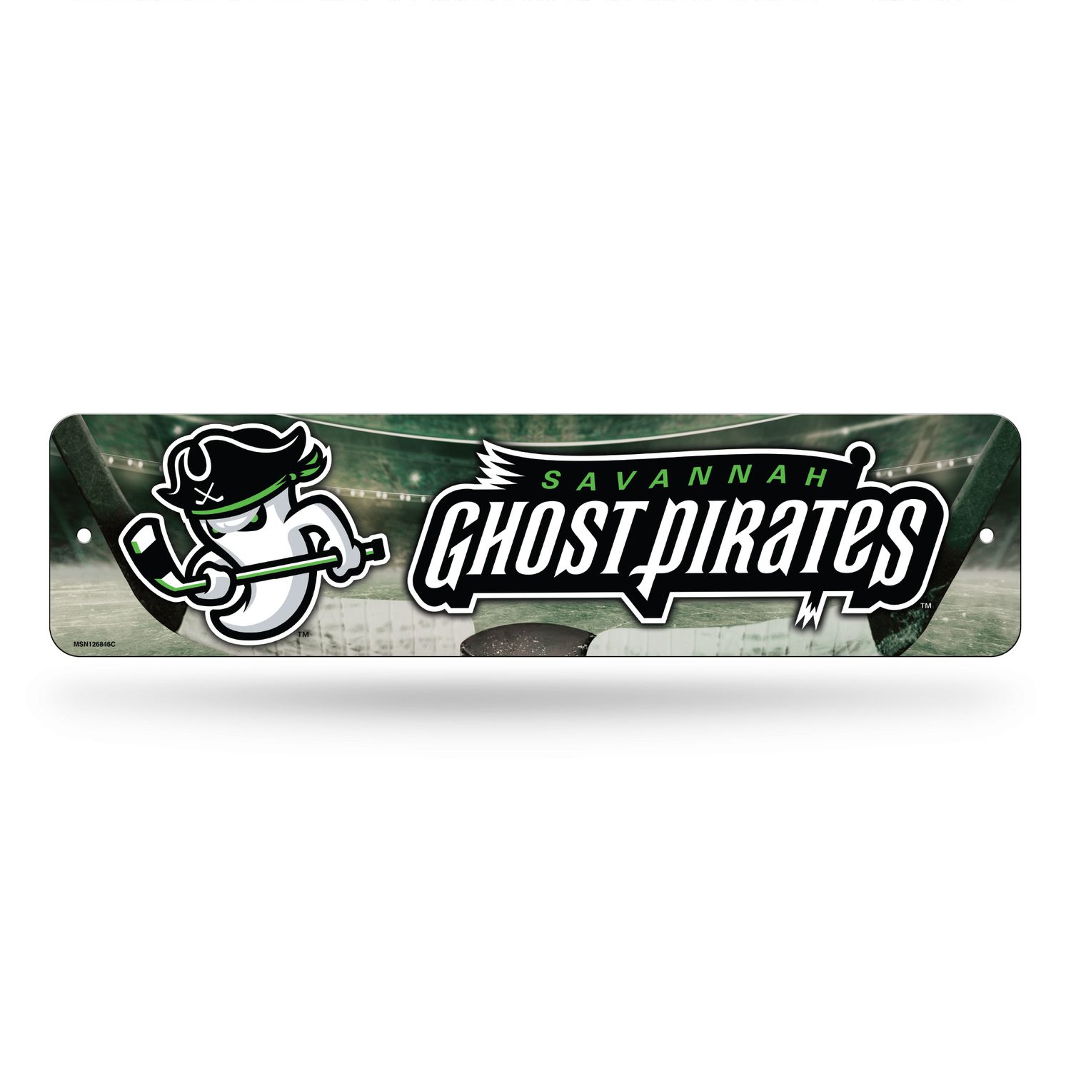 Savannah Ghost Pirates Metal Street Sign