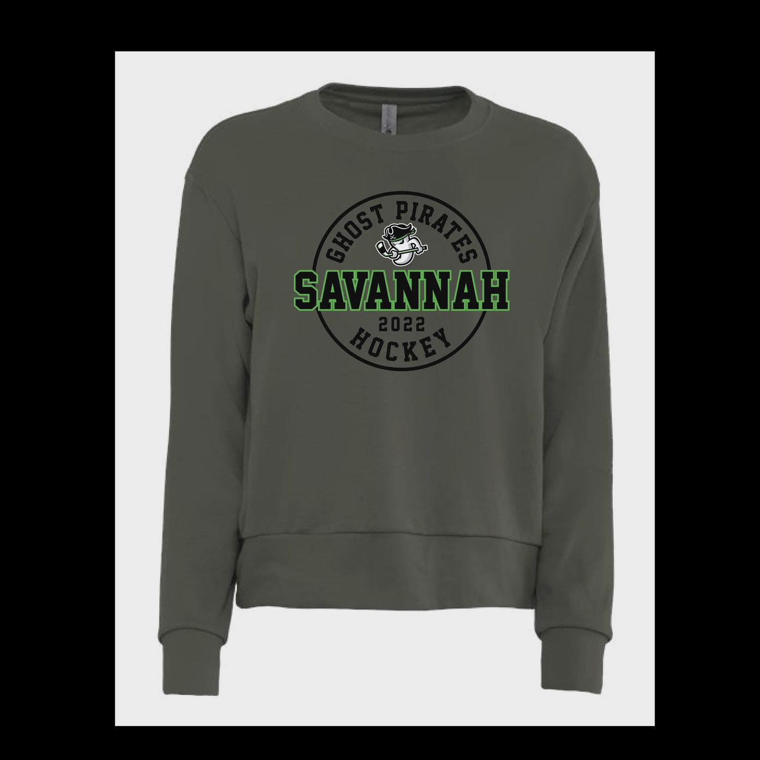 Savannah Ghost Pirates Women's Laguna Sueded Crewneck Sweatshirt