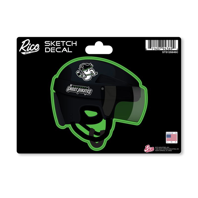 Savannah Ghost Pirates Black Helmet Decal