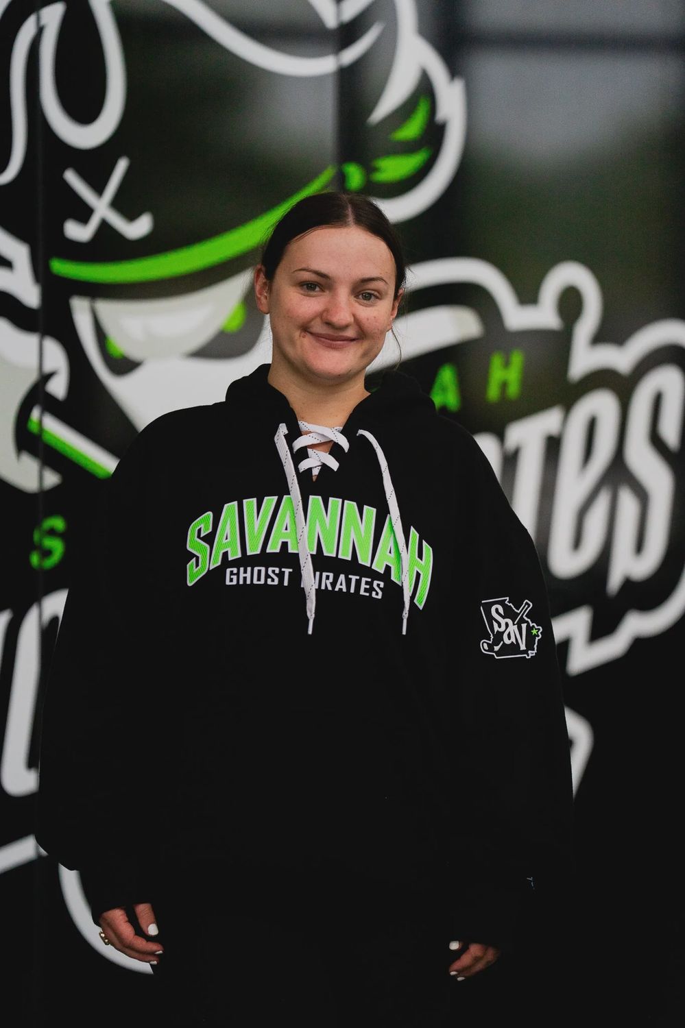 Savannah Ghost Pirates Black Laceup Hoodie