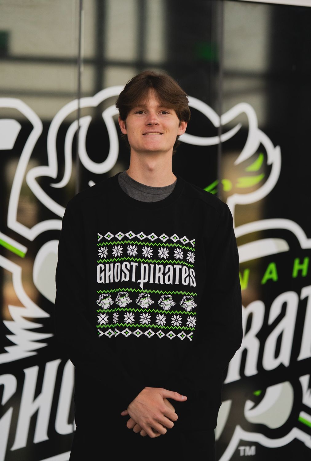 Ghost Pirates Christmas Black Sweater
