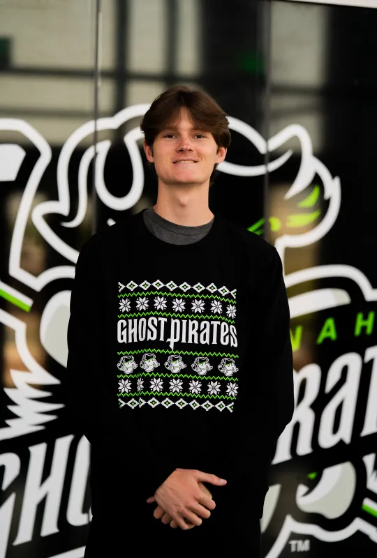 Ghost Pirates Christmas Black Sweater