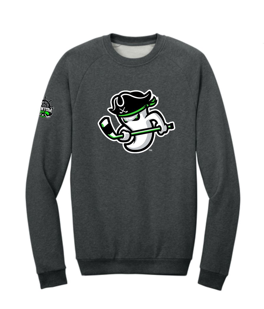 Savannah Ghost Pirates Fantom Club Charcoal Crewneck