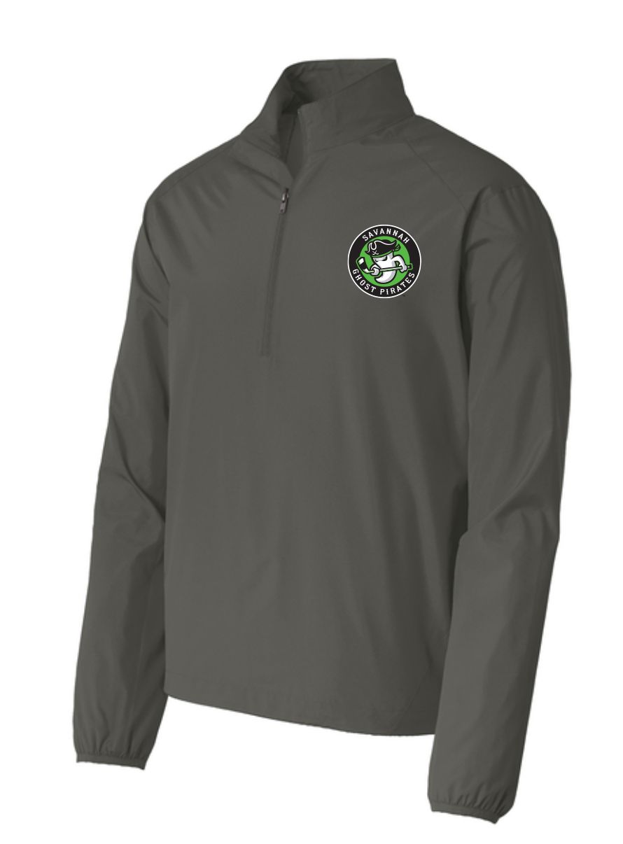 Ghost Pirates Grey Tech Fleece 1/4 Zip Pullover