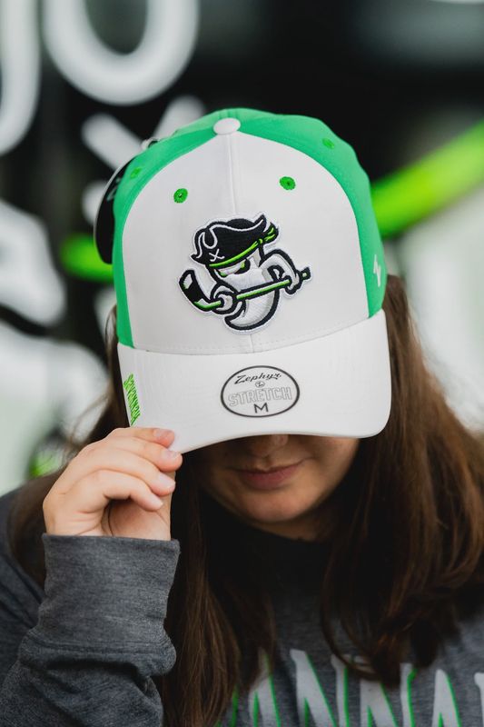 Savannah Ghost Pirates Hype White/Nuclear Green Hat