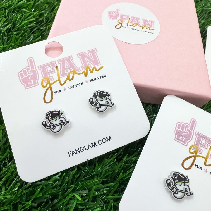 Ghost Pirates Hockey Stud Earrings