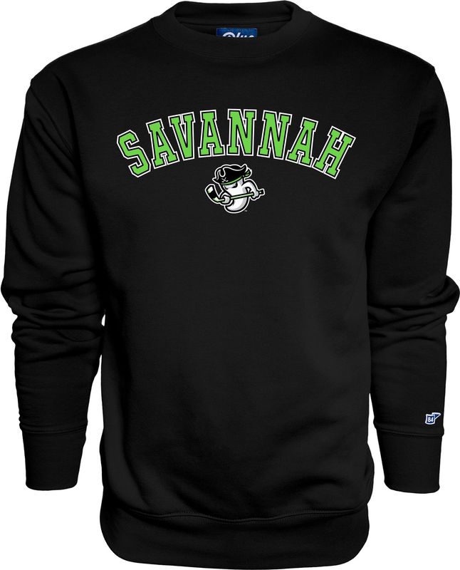 Ghost Pirates Black Chenille Text Crewneck