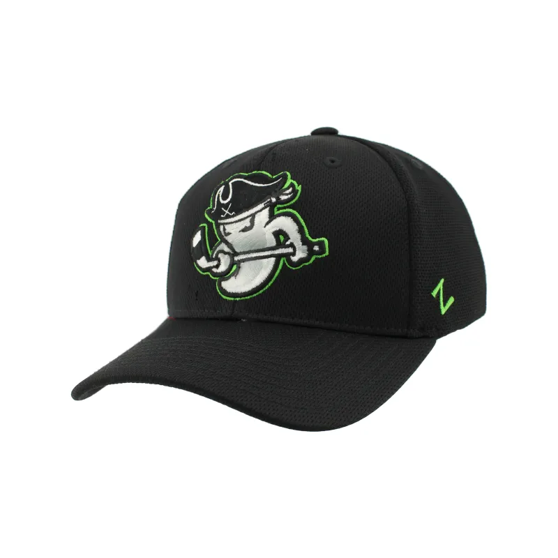 Savannah Ghost Pirates Smash Black Silvery Sub 3D Emb Hat