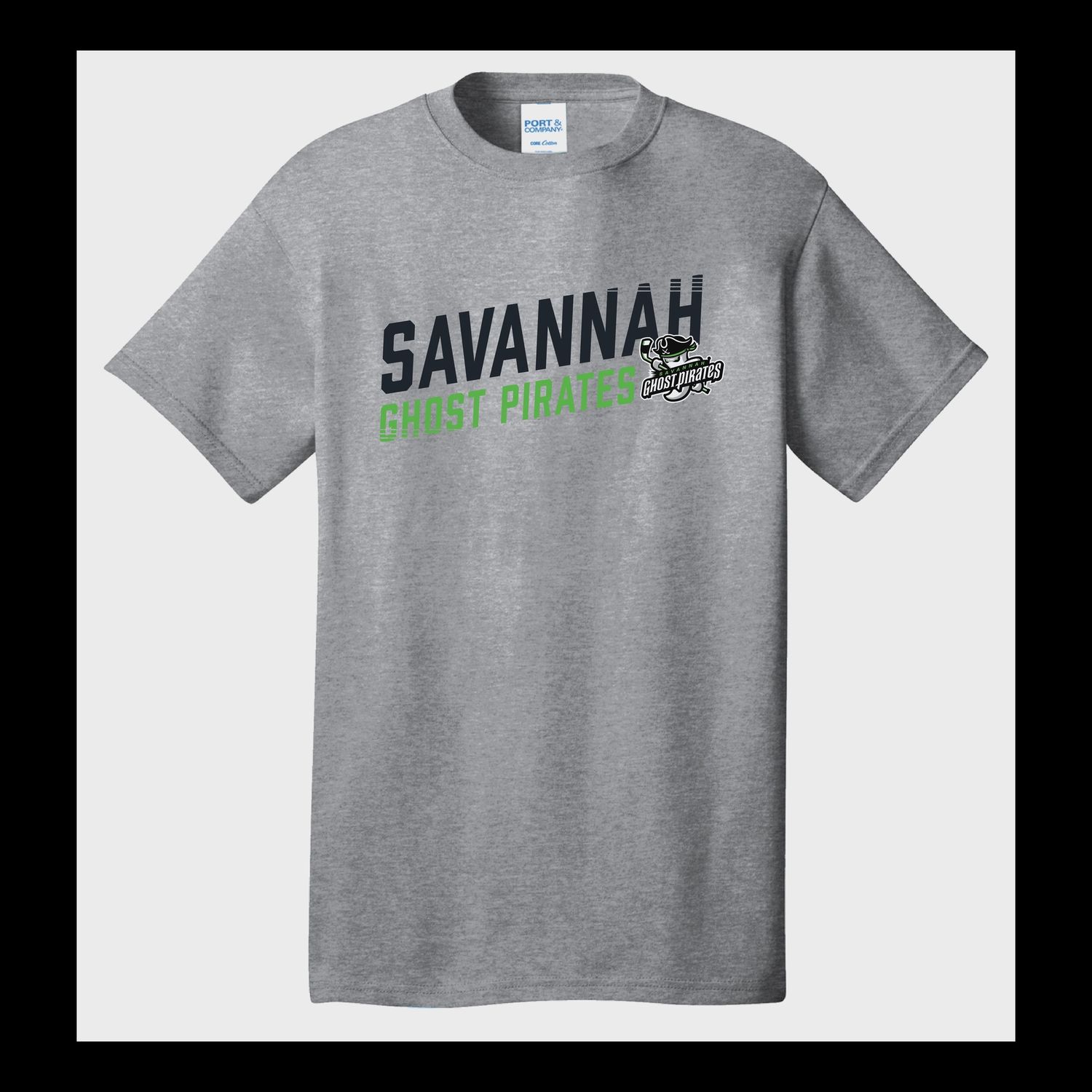 Savannah Ghost Pirates Grey Slant Tee