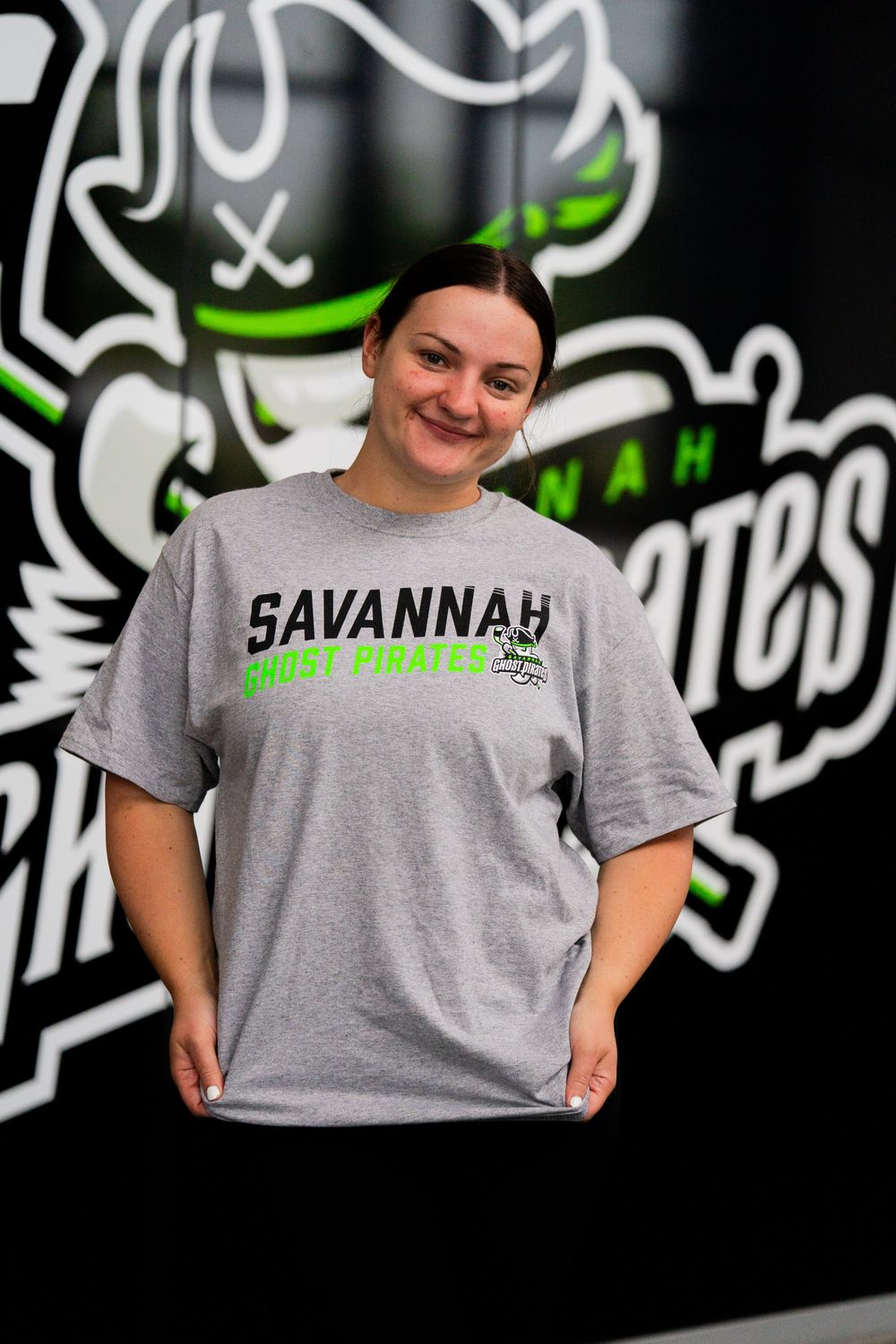 Savannah Ghost Pirates Grey Slant Tee