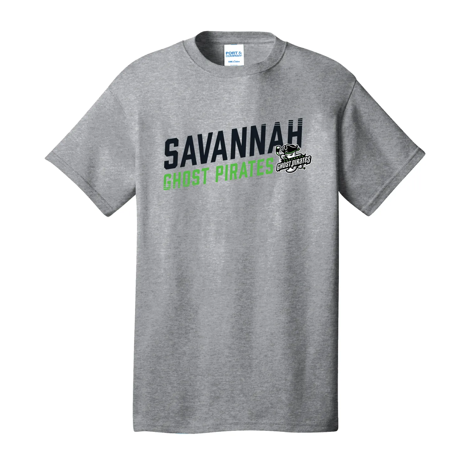 Savannah Ghost Pirates Grey Slant Tee