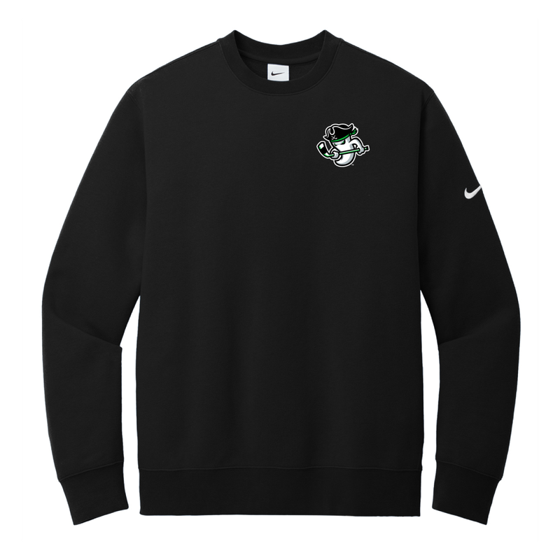Ghost Pirates Black Nike Club Fleece Sleeve Swoosh Crew