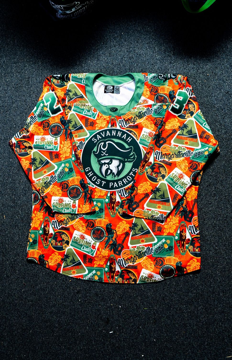 #23 JEFFERS Player Issued Ghost Parrots Jersey (Size 56)