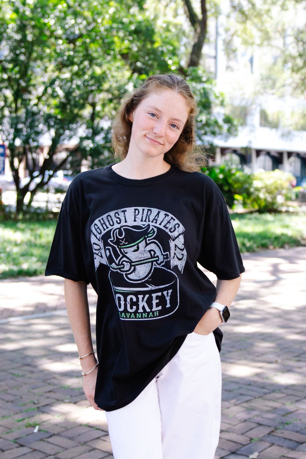 Savannah Ghost Pirates Black Drapeability Soft Tee