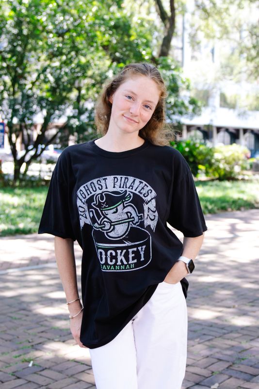 Savannah Ghost Pirates Black Drapeability Soft Tee