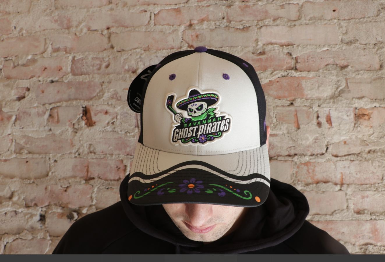 Ghost Pirates Fitted Dia De Los Muertos Hat