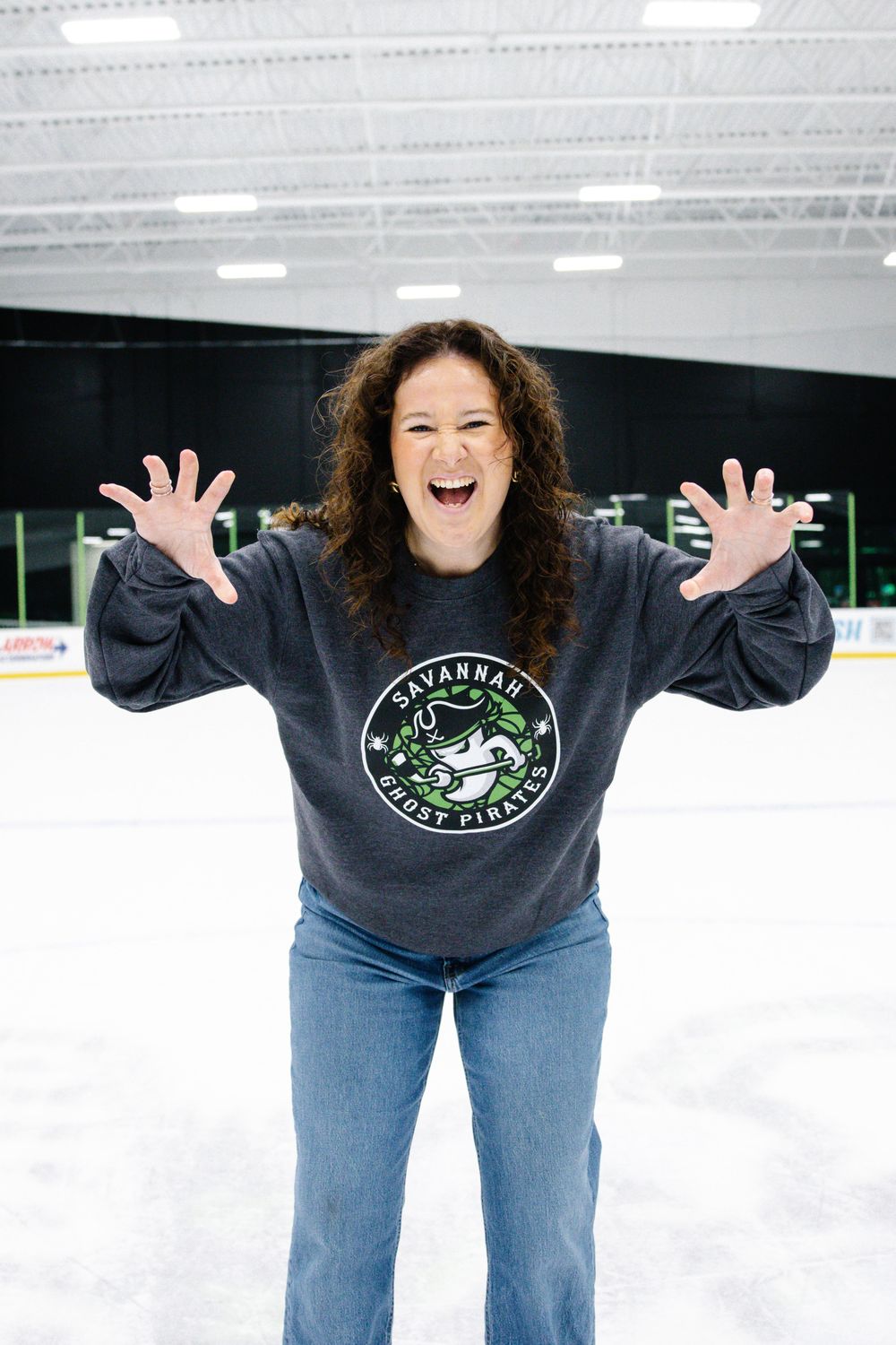 Ghost Pirates Spiders Charcoal Champion Crewneck